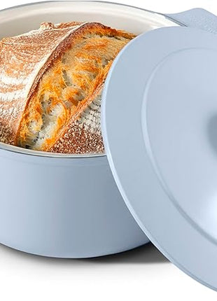 Gotham Steel 5 Qt Lightweight Ceramic Dutch Oven Pot with Lid, Nonstick Sourdough Dutch Oven for Bread Baking, 10 in 1 Stock Pot Ovens for Pasta, Spaghetti, Bread and More, Pots for Cooking