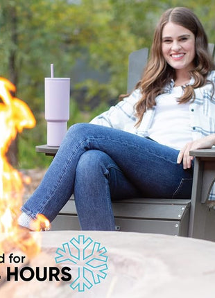 Simple Modern 40 oz Trek Tumbler with Handle and Straw Lid | Cup Holder Friendly Insulated Stainless Steel Travel Mug | Graphite (Pack of 12)