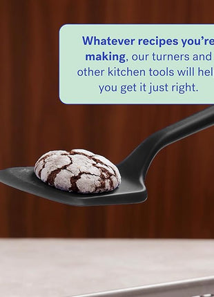 GIR: Get It Right Silicone Kitchen Spatula Turner - Non toxic cooking utensils for Nonstick Cookware, Cooking and Baking, Mini - 11IN - Black