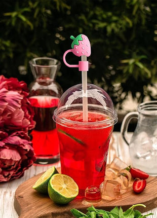 8Pc Straw Cover for Stanley Cup, Silicone Straw Topper for Stanley Cup 30&40oz with Tumblers, 10mm 0.4in Lid Accessories (Reusable)