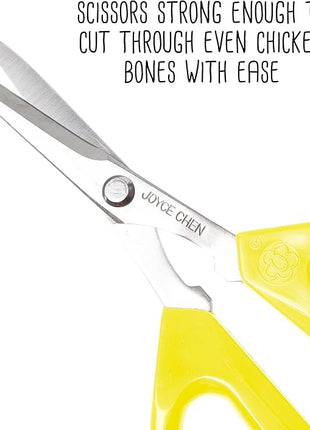 Joyce Chen Original Unlimited Kitchen Scissors All Purpose Kitchen Shears With Comfortable Handles, Yellow, 2 Pack