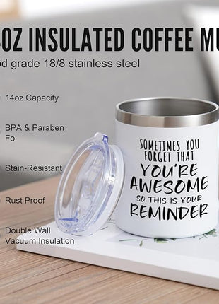 NOWWISH Gifts for Women, Inspirational Gifts, Thank You Appreciation Birthday Gifts for Coworker, Teacher, Mom, Wife, Sister - White