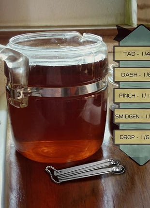 5 Pcs Mini Measuring Spoons Set, Stainless Steel Small Measuring Spoons Tad 1/4 tsp, Dash 1/8 tsp, Pinch 1/16 tsp, Smidgen 1/32 tsp, Drop 1/64 tsp for Home Kitchen Baking Cooking Gifts