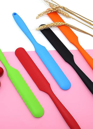 5 Pcs Silicone Jar Spatulas,Sourdough Spatula with Long Handle,Cake Cream Butter Spatulas(5 Pcs)