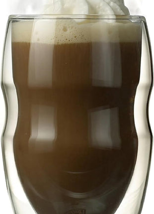 Ozeri Serafino Double Wall Insulated Beverage and Coffee Glasses, 8-Ounce, Set of 4