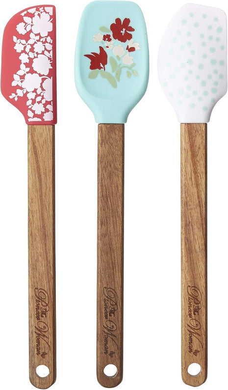 Pioneer Woman 3-Pack 8-Inch Silicone Mini Spatula Set