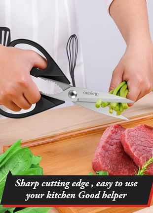 Kitchen Christmas Gifts Set, iBayam All Purpose Kitchen Scissors with Protective Sheath, Housewarming Gifts for New Home, Wedding Gifts for Couples 2025, Bridal Shower Gifts, Birthday Gifts for Women