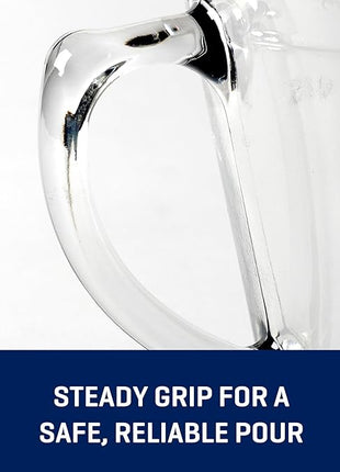 Anchor Hocking Batter Bowl, 2 Quart Glass Mixing Bowl with Red Lid