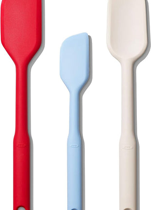 OXO Good Grips 3 Piece Silicone Spatula Set, One Size, Multi, Multicolor