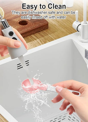 Measuring Cups and Spoons Set, 10 Pieces Nesting Measure Tools, Kitchen Essentials Gadgets with Stainless Steel Handle for Dry & Liquid Ingredient, Pink