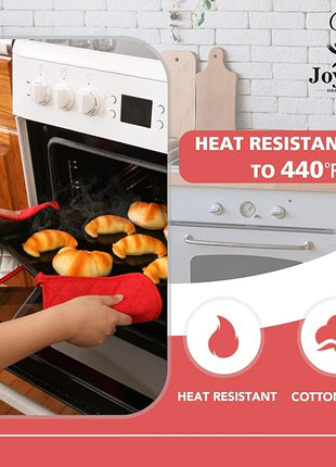 Joyhalo 6 Pack Pot Holders for Kitchen,Cotton Oven Holder with Great Heat Resistance,Non Slip Hot Pads for Kitchen Clearance,Red