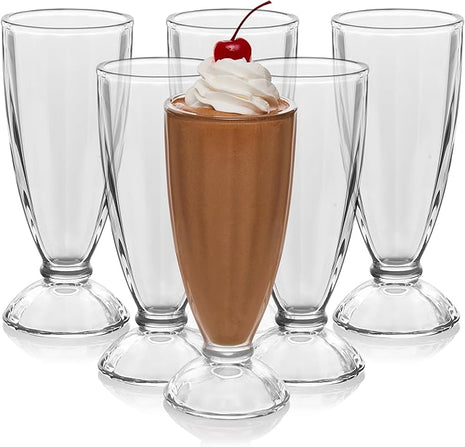 Libbey 6-Piece Fountain Shoppe Classic Ice Cream Soda Glass, 12-Ounce, Clear