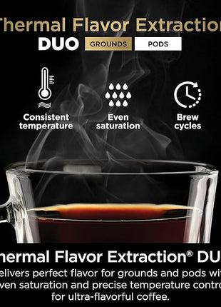 Ninja DualBrew Pro Hot & Iced Coffee Drip Coffee Maker (Renewed) | Compatible with K-Cup Pods | 3 Brew Styles (Classic, Rich, & Iced) | 70oz Removable Reservoir & Dishwasher Safe | Black | 14-Cup