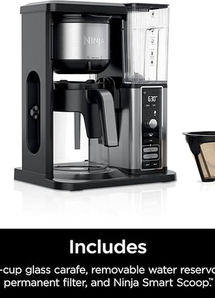 Ninja Hot & Iced XL Coffee Maker with Rapid Cold Brew, 4 Brew Styles, 8 Sizes Small Cup to Travel Mug, Single-Serve Coffee Brewer, 12-Cup Carafe, Permanent Filter, Removable Reservoir, Black, CM371