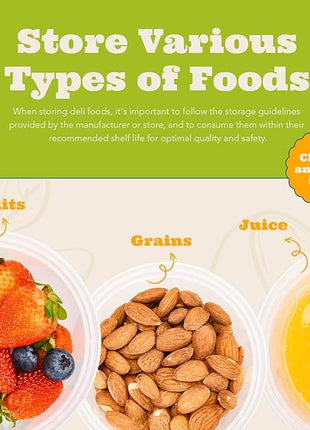 Glotoch Express 8oz & 16oz Combo Pack Food Containers with Lids, BPA-Free Plastic Deli Cups, Leakproof, Microwave/Freezer/Dishwasher Safe, 240 Pack