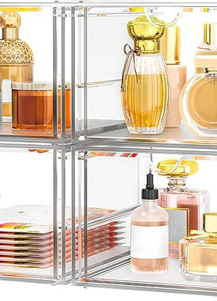 Versatile Acrylic Makeup Organizer, Drawer Organizer - Transparent Desktop Storage for Cosmetics, Office Supplies & More - Clear Organizer for Home & Office Use