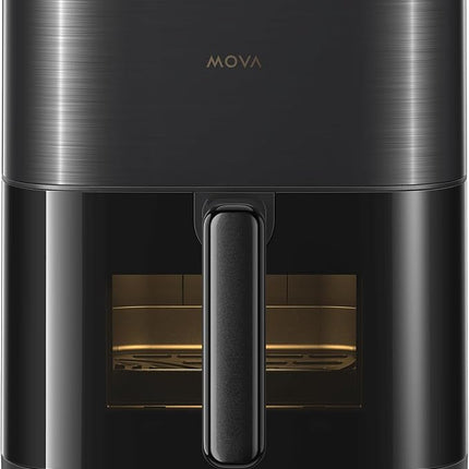 Mova FD10Pro Air Fryer, 6.3QT Large Digital Airfryer with Visible Window, 11 Preset Cooking Modes, Dual Heating System 122-450°F Precise Heat for Even Results, Non-Stick Baskets