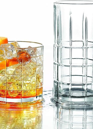 Anchor Hocking Manchester Drinking Glasses Set 16 Piece Set (8 Rocks Glasses & 8 Tumbler Glasses)