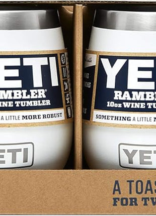 YETI Rambler 10 oz Wine Tumbler, Vacuum Insulated, Stainless Steel, 2 Pack