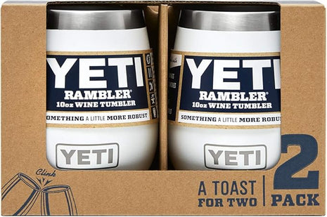 YETI Rambler 10 oz Wine Tumbler, Vacuum Insulated, Stainless Steel, 2 Pack