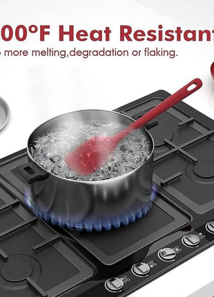 4 Pieces Silicone Spatula Set, Food Grade Rubber Spatula, Upgrade Strong Handle with Ergonomic Grip, Heat Resistant for Nonstick Cookware, Cooking