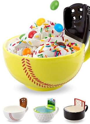 MAX'IS Creations The Softball Mug with a Glove, Softball Gifts for Girls 8-12 12-14 Coach Gifts Mom Gift Kids Christmas Gift Stuff, Novelty Ceramic Big Funny Coffee Mug 16oz