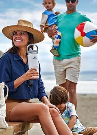 Stanley IceFlow Flip Straw Tumbler with Handle 30 oz | Twist On Lid and Flip Up Straw | Leak Resistant Water Bottle | Insulated Stainless Steel |BPA-Free | Polar