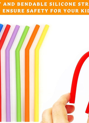 ShineMe Kids Cups with Straws and Lids, 12oz Spill Proof Toddle Straw Cups with Sleeves, Reusable Water Tumbler for Cold & Hot Drinks, Stainless Steel Sippy Cup 6 Pack