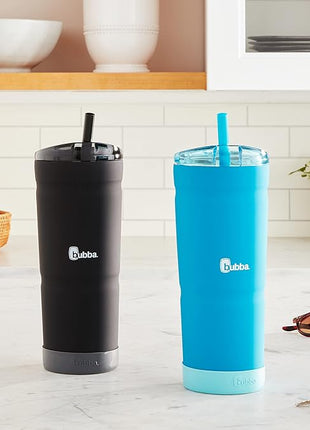 Bubba Vacuum Insulated Stainless Steel Tumbler with Straw and Bumper Envy S 24oz. Rubberized 2 Pack Tutti Fruity & Licorice