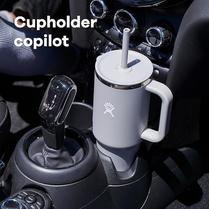 Hydro Flask 32 Oz Travel Tumbler with Handle, Lid and Straw - Insulated Stainless Steel in 32 Oz Honey Ombre