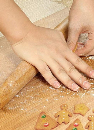 Classic French Rolling Pins Bamboo Wooden Rolling Pin for Baking Pizza Dough Pie Cookie, 13-Inch