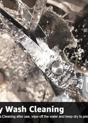 ONEBOM Kitchen Shears 2 Pack,Multi-Function Kitchen Scissors Heavy Duty Sharp 304 Stainless Steel, Apartment Kitchen Accessories Cooking Shears for Chicken,Meat,Fish,Poultry(Sliver)