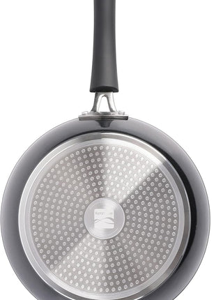 Kenmore Arlington Healthy Nonstick Ceramic Coated Forged Aluminum Induction Cookware, 12-Piece, Black Exterior/Grey Interior