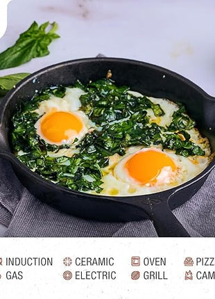 Victoria 6.5 Inch Mini Cast Iron Skillet. Small Frying Pan,Seasoned with 100% Kosher Certified Non-GMO Flaxseed Oil (SKL-206)