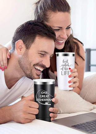 Wedding Anniversary for Couple Friend Lovers Cups Stainless Steel Wine Tumbler Travel Mug with Straw and Lid,2 Pack (4.blackwhite)