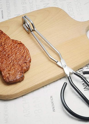 Scissor Style Tongs 10-Inch and 11-Inch Set Stainless Steel Wire Tongs, Set of 2