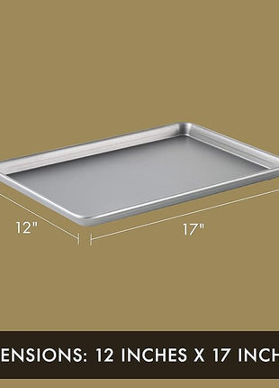Calphalon Premium Nonstick Baking Pans Set of 2, 12 x 17 inch, Silverware, Heavy Gauge Steel Core