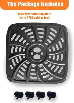 4QT Air Fryer Grill Pan for Gourmia GAF414 Digital Air Fryers, Upgraded Air Fryer Grill Crisper Plate Tray Rack Insert Grate Grid Shelf for 4QT Gourmia Air Fryer, Nonstick, Dishwasher Safe