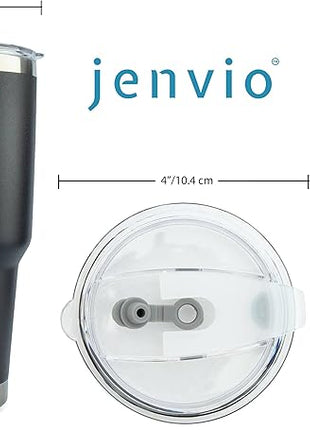 JENVIO Firefighter Gifts for Men | Stainless Steel Travel Tumbler/Mug with Two Lids and Gift Box | Thin Red Line Flag Design for Fireman Gift | Christmas Department | First Responder