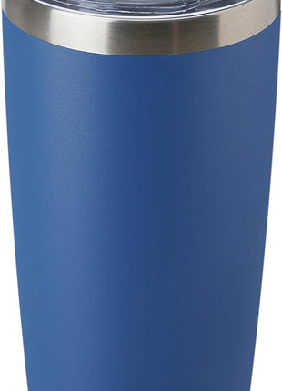 DOMICARE 20oz Stainless Steel Tumbler Bulk with Lid, Double Wall Vacuum Insulated Travel Mug, Powder Coated Coffee Cup (Dark Blue, 1)