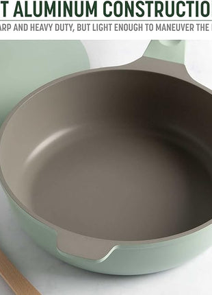 Goodful All-in-One Pan, Multilayer Nonstick, High-Performance Cast Construction, Multipurpose Design Replaces Multiple Pots and Pans, Dishwasher Safe Cookware, 11-Inch, 4.4-Quart Capacity, Sage Green
