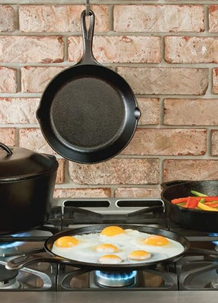 Lodge 5 Quart Cast Iron Dutch Oven. Pre-Seasoned Pot with Lid and Dual Loop Handle