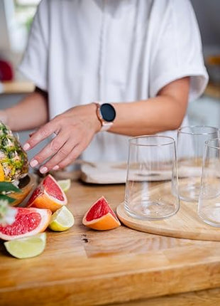 Krosno Water Glasses, Set of 6, 16.6 fl oz, Water Drinks Juice, Infinity Collection, Lead-Free Lightweight Glass, Everyday Drinking Glass, Dishwasher Safe, Made in Europe