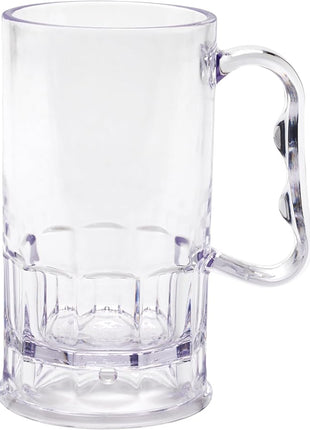G.E.T. 00082-1-SAN-CL Shatter-Resistant Plastic Beer Mug / Stein, 10 Ounce, BPA Free (Set of 12)
