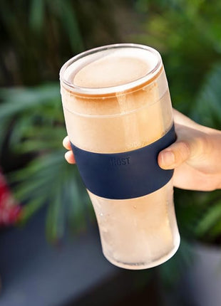 Host Freeze, Frozen Mugs, Freezable Pint Set, Beer Keep Your Drinks Cold, Double Walled Insulated Glasses, Tumbler for Iced Coffee, 16oz, Set of 2, Varsity Blue