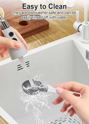 Measuring Cups and Spoons Set of 10 Pieces, Nesting Measure Cups Spoons with Stainless Steel Handle for Dry & Liquid Ingredient, Kitchen Gadgets, Grey