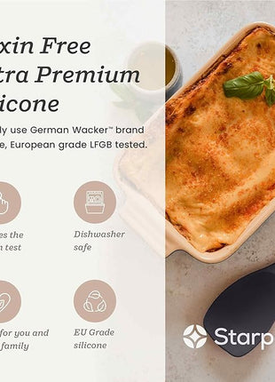 Starpack 'The All Rounder' XL Premium Silicone Spoonula - Heat Resistant to 600F - Best Kitchen Spatula Spoon for Cooking