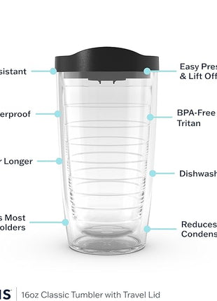 Tervis Kelly Ventura - Floral Collection Made in USA Double Walled Insulated Tumbler Travel Cup Keeps Drinks Cold & Hot, 16oz - Classic, Bright Floral