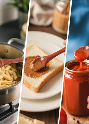 HANSGO 12PCS Small Wooden Spoons, 5 Inches Honey Spoon for Tea Coffee Jam Bath Sugar Salts Spices Condiment (Dark Brown)