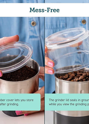 COSORI Electric Coffee Grinders for Spices, Seeds, Herbs, and Coffee Beans, Spice Blender and Espresso Grinder, Wet and Dry Grinder, Included 2 Removable Stainless Steel Bowls, Black